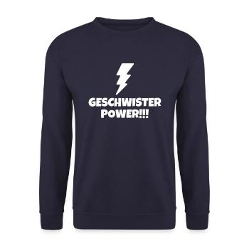 Siblings Power!!! - Unisex Sweatshirt - navy - Front - Alina (178cm) & Michal (187cm)