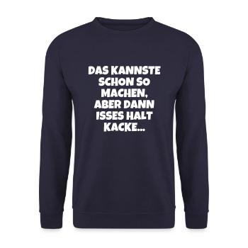 Das Kannste Schon So Machen Aber Da - Unisex Pullover - Navy - Vorne - Alina (178cm) & Michal (187cm)