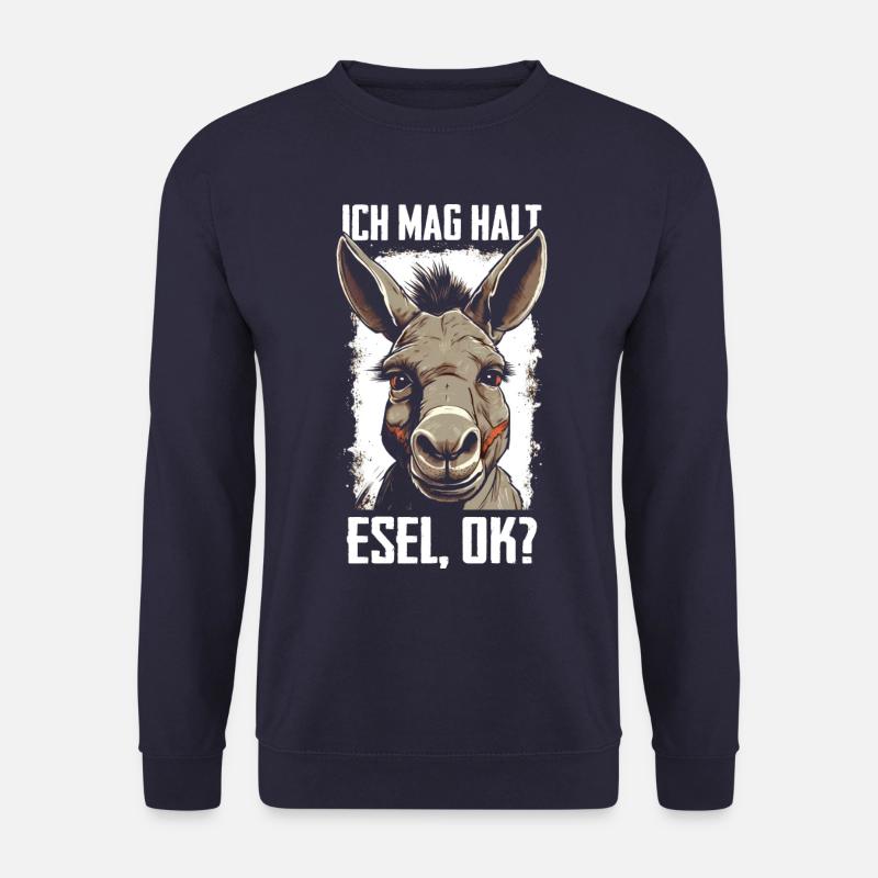Esel Eselchen Maultier Muli - Unisex Pullover - Navy