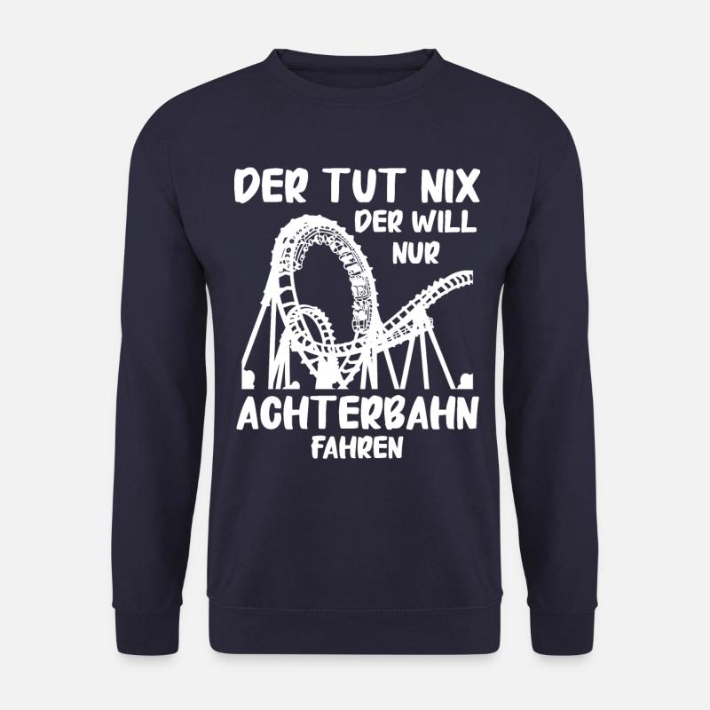 Achterbahn Freizeitpark Roller Coaster - Unisex Pullover - Navy