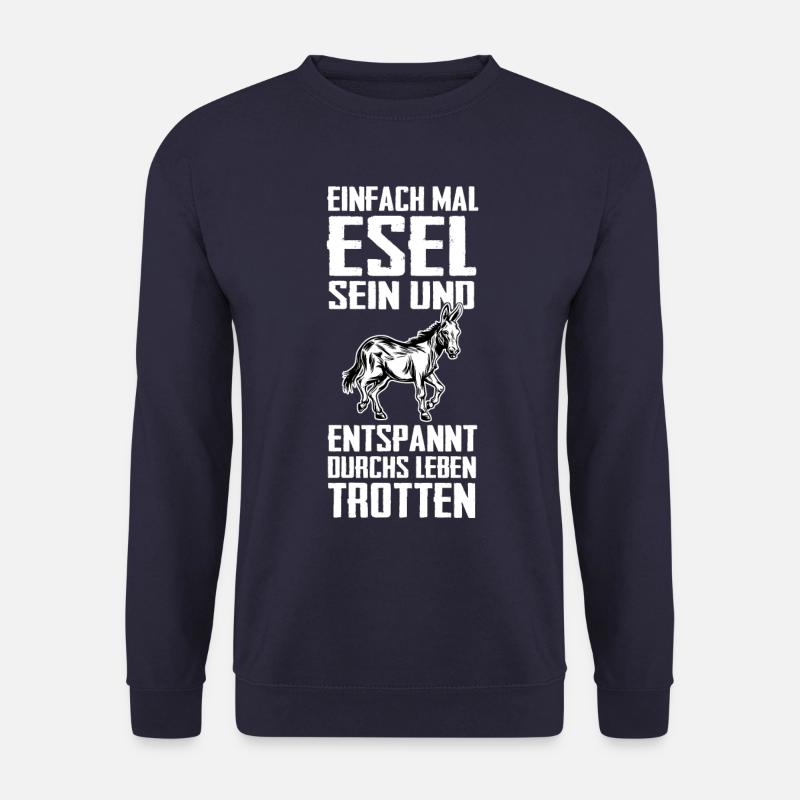 Esel Eselchen Maultier Muli - Unisex Pullover - Navy