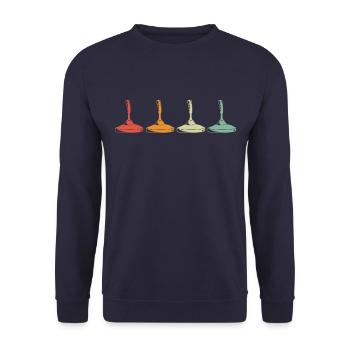 curling cur - Sweat-shirt Unisexe - marine - Devant - Alina (178cm) & Michal (187cm)