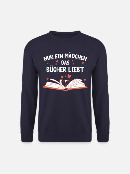 Buch Lesen Bücher Buch Nerd Bücherwurm - Unisex Pullover - Navy