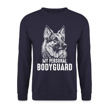 Malinois Hund - Unisex Pullover - Navy - Vorne - Alina (178cm) & Michal (187cm)