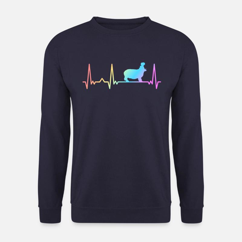 Nilpferd Nilpferde Tier - Unisex Pullover - Navy