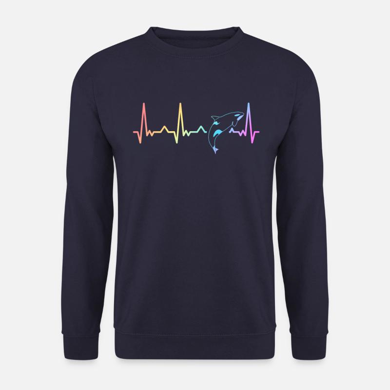 Orca Killerwal Ozean Tier Wale - Unisex Pullover - Navy