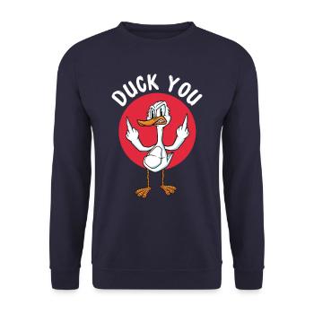 Canard, Canard, Oiseau, Animal, Charlatan - Sweat-shirt Unisexe - marine - Devant - Alina (178cm) & Michal (187cm)