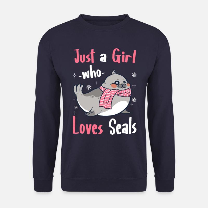 Robbe Robben Tier Seelöwe - Unisex Pullover - Navy