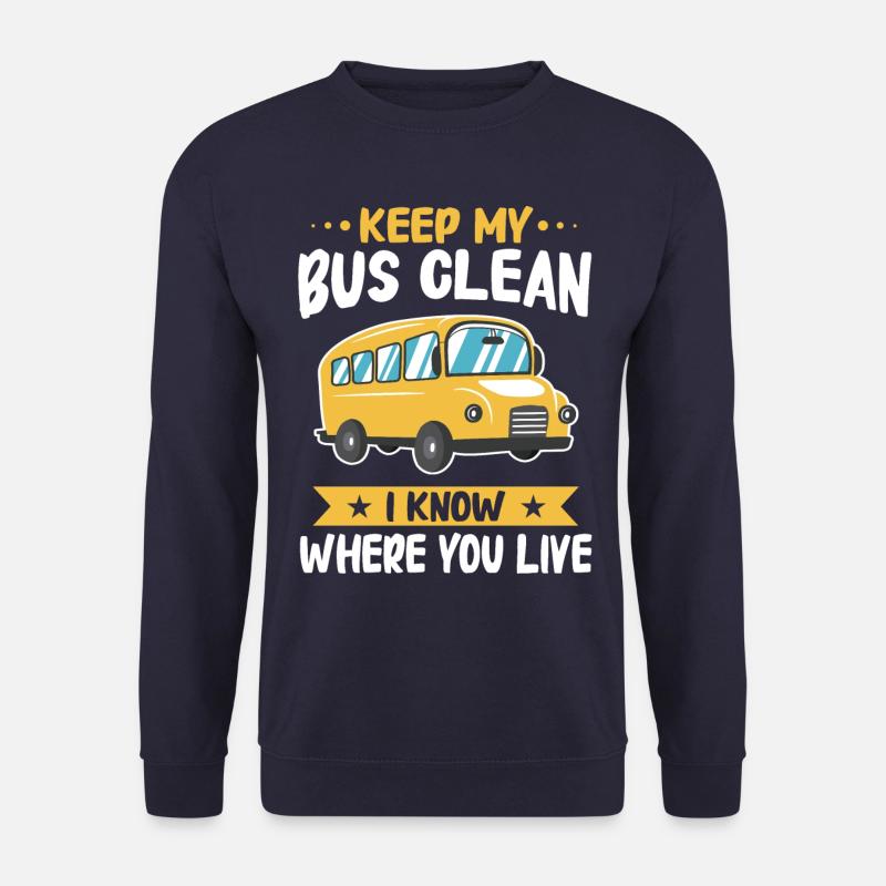 Bus Busfahrer Schulbus - Unisex Pullover - Navy