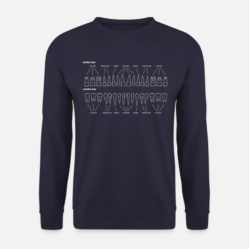 Zahnarzt Zahnarzthelferin Zähne - Unisex Pullover - Navy