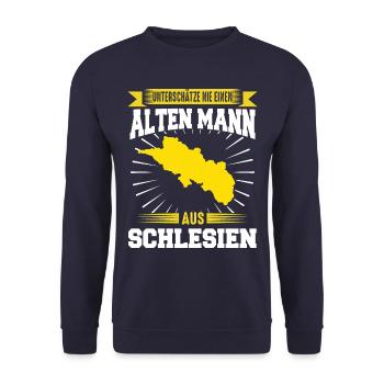 Niederschlesien Oberschlesien Schlesier Polen - Unisex Pullover - Navy - Vorne - Alina (178cm) & Michal (187cm)