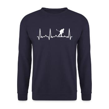 Ice Hockey Hockey Sports - Unisex Sweatshirt - navy - Front - Alina (178cm) & Michal (187cm)