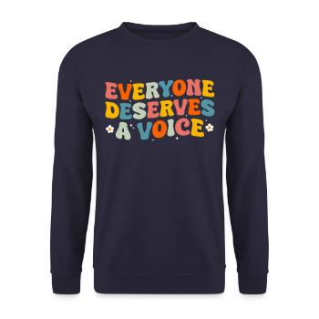 Speech Therapist Speech Therapy Speech Therapy - Unisex Sweatshirt - navy - Front - Alina (178cm) & Michal (187cm)