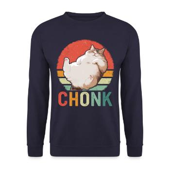 Chat, Amoureux Des Chats, Propriétaire De Chat, Chaton - Sweat-shirt Unisexe - marine - Devant - Alina (178cm) & Michal (187cm)