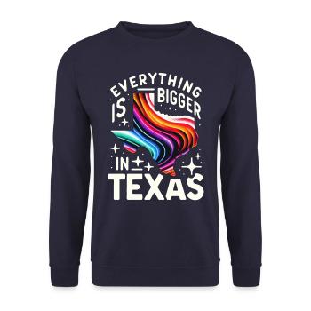 État du Texas Texans Texas - Sweat-shirt Unisexe - marine - Devant - Alina (178cm) & Michal (187cm)