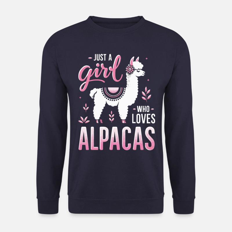 Alpaca Llama - Unisex Sweatshirt - navy
