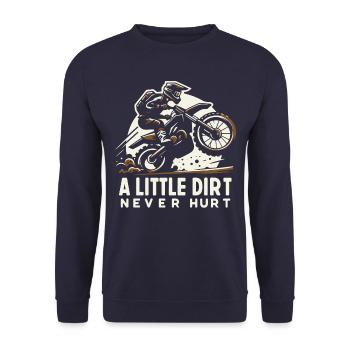 Motocross Dirtbike Supermoto - Unisex Pullover - Navy - Vorne - Alina (178cm) & Michal (187cm)