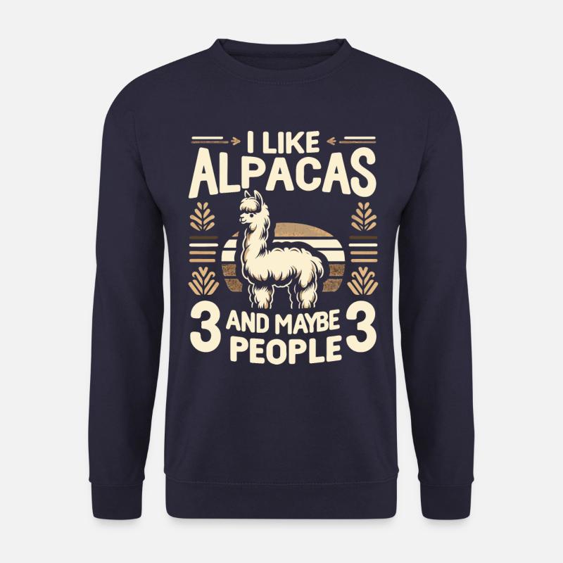 Alpaka Llama - Unisex Pullover - Navy