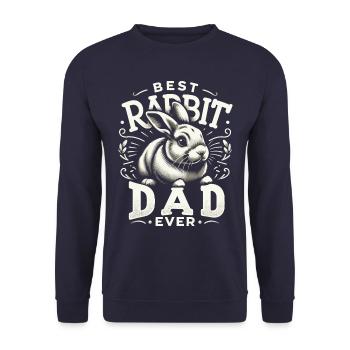 Hase Häschen Tier Haustier Hasen - Unisex Pullover - Navy - Vorne - Alina (178cm) & Michal (187cm)