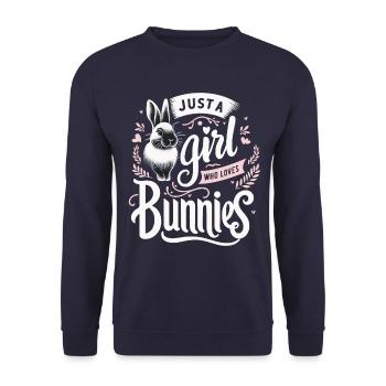 Lapin, Lapin, Animal, Animal De Compagnie, Lapins - Sweat-shirt Unisexe - marine - Devant - Alina (178cm) & Michal (187cm)