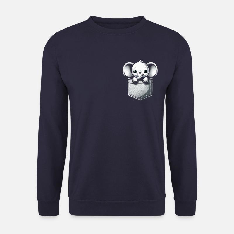 Elefant Tier Elefanten Zoo - Unisex Pullover - Navy
