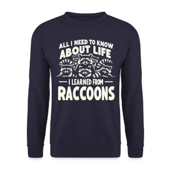 Raton laveur - Sweat-shirt Unisexe - marine - Devant - Alina (178cm) & Michal (187cm)