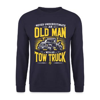 Tow Truck Tow Truck - Unisex Sweatshirt - navy - Front - Alina (178cm) & Michal (187cm)