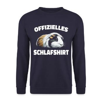Meerschweinchen Kurzhaar Langhaar Crested Hunde - Unisex Pullover - Navy - Vorne - Alina (178cm) & Michal (187cm)