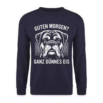 Sarkasmus Ironie Lustige Sarkastische Sprüche - Unisex Pullover - Navy - Vorne - Alina (178cm) & Michal (187cm)