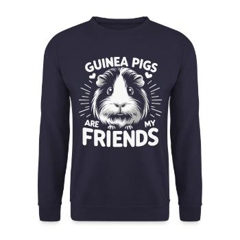 Cobaye - Sweat-shirt Unisexe - marine - Devant - Alina (178cm) & Michal (187cm)
