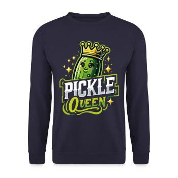 Cucumber, Pickle, Pickle, Food Dill - Unisex Sweatshirt - navy - Front - Alina (178cm) & Michal (187cm)