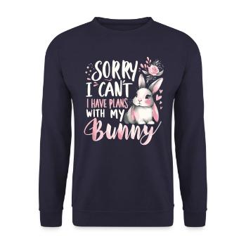 Lapin, Lapin, Animal, Animal De Compagnie, Lapins - Sweat-shirt Unisexe - marine - Devant - Alina (178cm) & Michal (187cm)
