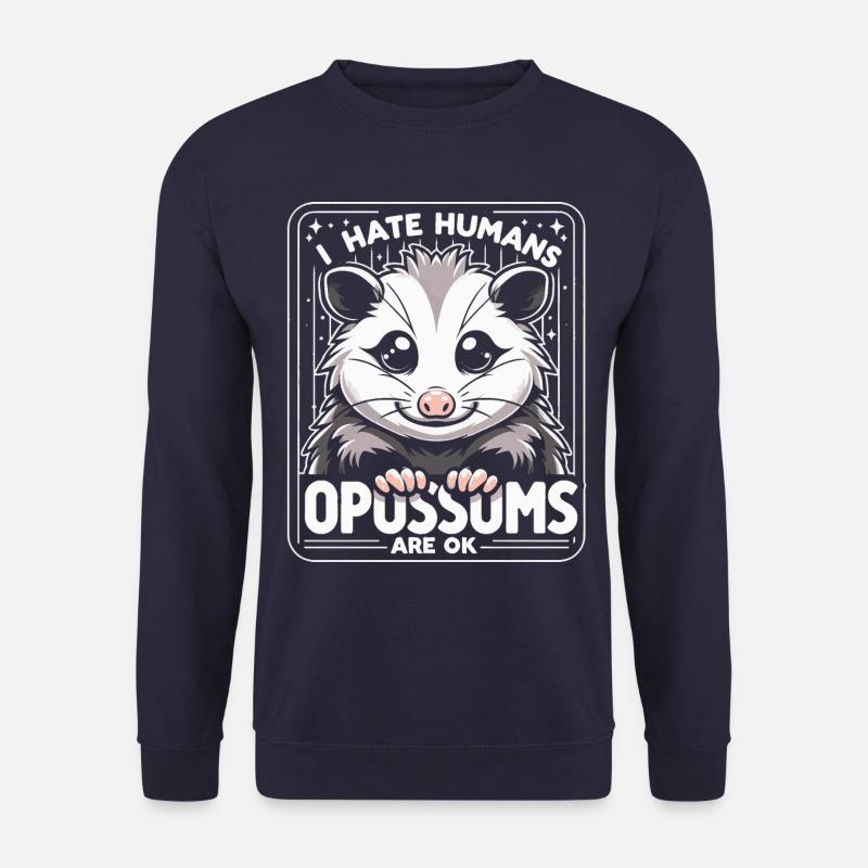 Opossum Possum Tier - Unisex Pullover - Navy