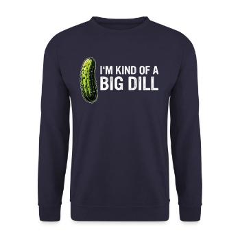Cucumber, Pickle, Pickle, Food Dill - Unisex Sweatshirt - navy - Front - Alina (178cm) & Michal (187cm)