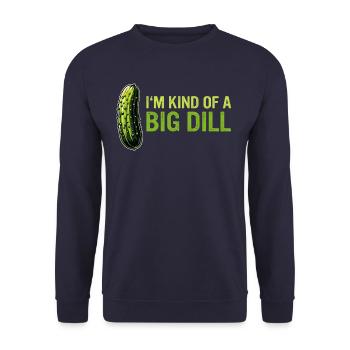 Cucumber, Pickle, Pickle, Food Dill - Unisex Sweatshirt - navy - Front - Alina (178cm) & Michal (187cm)