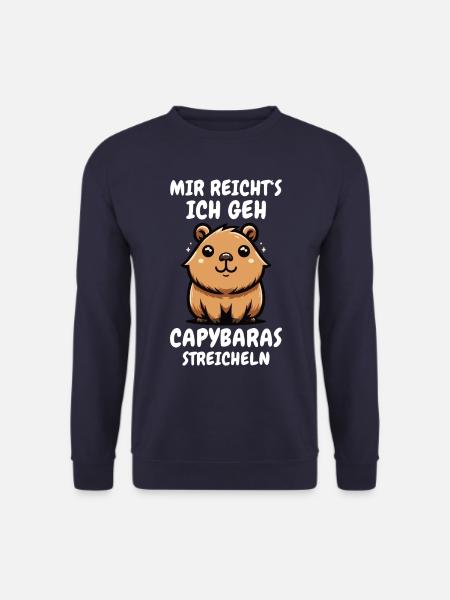 Capybara Wasserschwein Capybaras - Unisex Pullover - Navy