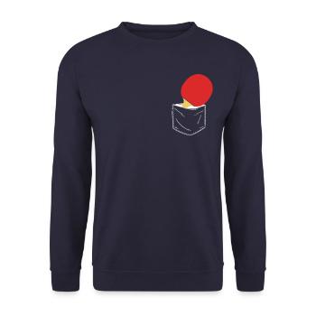Table tennis Table tennis player - Unisex Sweatshirt - navy - Front - Alina (178cm) & Michal (187cm)