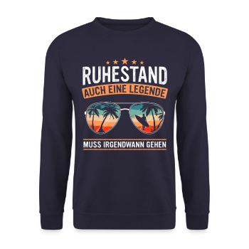 Pension de retraite Pension de retraite Pension de retraite - Sweat-shirt Unisexe - marine - Devant - Alina (178cm) & Michal (187cm)