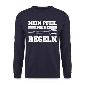 Fléchettes Fléchettes Joueur de fléchettes Fléchettes Sport - Sweat-shirt Unisexe - marine - Devant - Alina (178cm) & Michal (187cm)