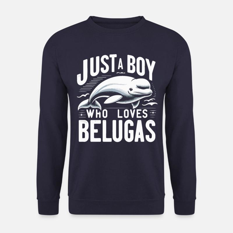 Beluga Wal Ozean Belugas Wale - Unisex Pullover - Navy