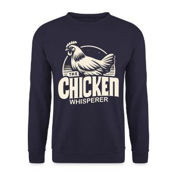 chicken, chickens, farm, animal, rooster, farmer, farmer - Unisex Sweatshirt - navy - Front - Alina (178cm) & Michal (187cm)