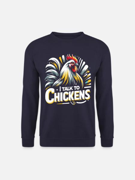 Huhn Hühner Bauernhof Tier Hahn Landwirt Bauer - Unisex Pullover - Navy
