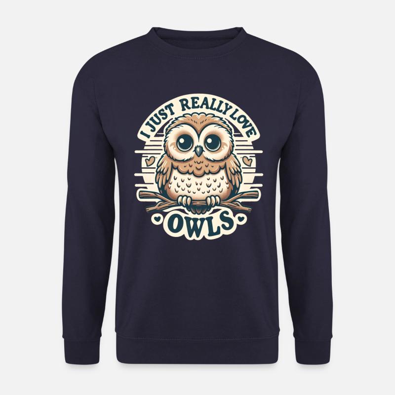 Eule Vogel Tier Eulen - Unisex Pullover - Navy