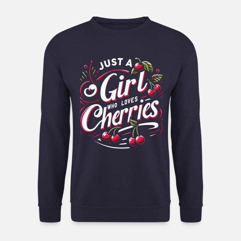 Kirsche Kirschen Früchte Essen - Unisex Pullover - Navy
