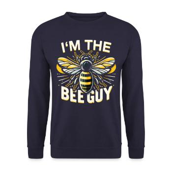 Honigbiene Imker Bienen Biene - Unisex Pullover - Navy - Vorne - Alina (178cm) & Michal (187cm)