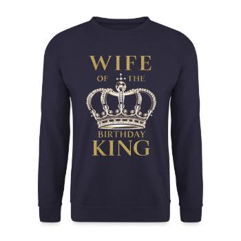 Frau Ehefrau Partnerin Familie Verheiratet - Unisex Pullover - Navy - Vorne - Alina (178cm) & Michal (187cm)