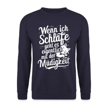 Chat Chaton Mâle Animal Chats - Sweat-shirt Unisexe - marine - Devant - Alina (178cm) & Michal (187cm)
