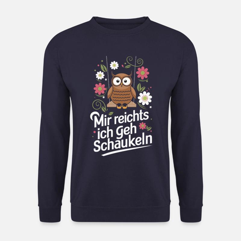 Nachteule Eule Eulen Vogel - Unisex Pullover - Navy