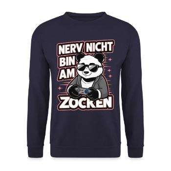 Panda Panda Ours Pandas - Sweat-shirt Unisexe - marine - Devant - Alina (178cm) & Michal (187cm)