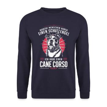 Chiens Cane Corso Italiano Chien - Sweat-shirt Unisexe - marine - Devant - Alina (178cm) & Michal (187cm)